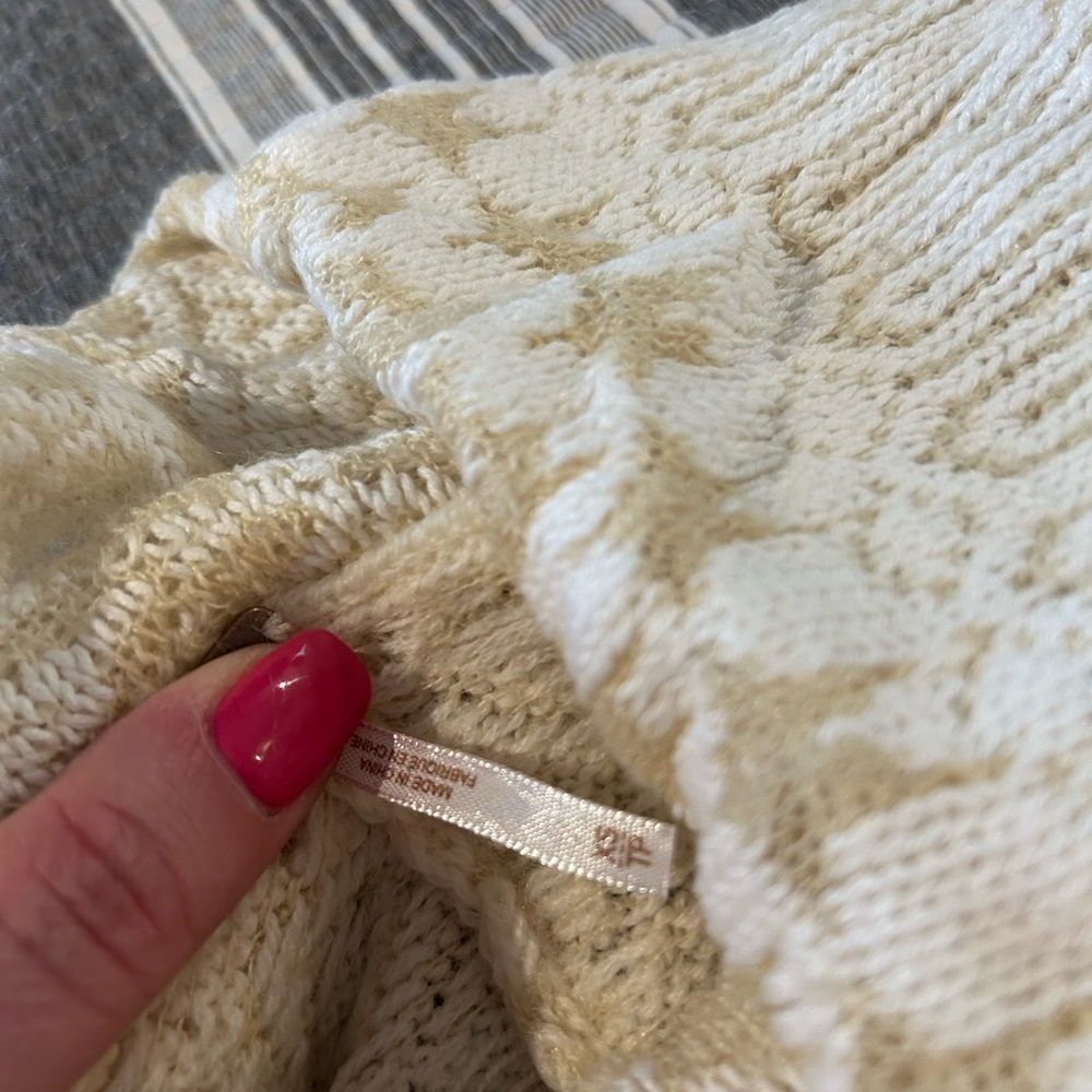 Free PeopleWomen's Cream and Yellow Lightweight Sweater Size XS - Picture 6 of 9